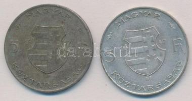 1947. 5Ft Ag "Kossuth" (2x) T:2,2- patina