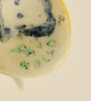 Hollóházi humoros holló figura, kézzel festett, jelzett, hibátlan, m:5,5 cm