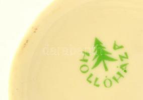 Hollóházi kis nyuszik a napernyő alatt, kézzel festett, jelzett, hibátlan, 5×5 cm