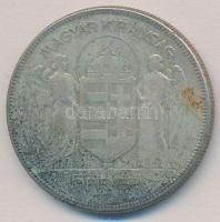 1930. 5P Ag "Horthy jobbra" T:2-,3 patina
Adamo P8