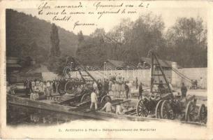 Artillerie á Pied, Débarquement de Matériel / WWI French army, disembarking the cannons (EK)