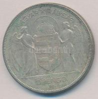 1930. 5P Ag "Horthy jobbra" T:2-,3 patina
Adamo P8