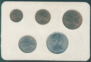 Nagy-Britannia 1971. 1/2p-10P 5klf db "Britannia első decimál érméi" szettben T:1 Tanúsítv...