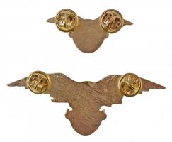 DN "A Turul Őrzője" aranyozott, zománcozott jelvény (2x) klf méretben (30x76mm és 18,5x42m...