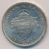 1938. 5P Ag "Szent István" T:1-,2 kis patina
Adamo P8.1