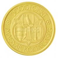 1990. 5000Ft Au "Mátyás király" tanúsítvánnyal dísztokban (6,98g/0.986) T:PP
Hungary 1990...