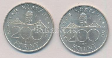 1994. 200Ft Ag "Deák" (2x) T:2 ph