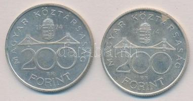 1994. 200Ft Ag "Deák" (2x) T:2 ph