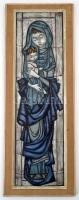 Jelzés nélkül: Madonna a gyermekkel. Gépi festés, gipsz, keretben, 56×16 cm