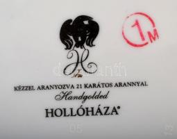 Szász Endre által tervezett Hollóházi porcelán bonbonnier, matricás, jelzett, hibátlan, eredeti dobo...