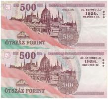 2006. 500Ft "50. évforduló 1956. október 23." (2x) "EB" és "EC" soroza...
