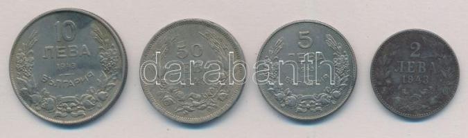 Bulgária 1943. 2L-50L (4xklf) T:2 Bulgaria 1943. 2 Leva - 50 Leva (4xdiff) C:XF