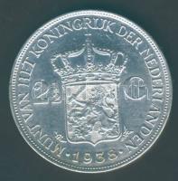 Hollandia 1938. 2 1/2G Ag "Wilhelmina" T:2/3+