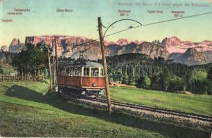 Südtirol, Ritten-Bergbahn gegen die Dolomiten / mountain railway (Rb)