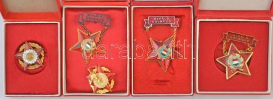 10db-os vegyes kitüntetés tétel a szocializmus időszakából, mind tokban, közte több "Kiváló Dol...