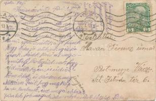 Der Pechvogel / Un salto forzato / K.u.K. Kriegsmarine mariner humour art postcard. C. Fano 1912/13....