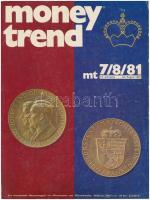Money Trend 1975/12., 1981/7-8., 1981/9., 1981/10., 1981/11. számai. Megkímélt állapotban