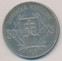 Szlovákia 1944. 50K Ag "Függetlenség 5. évfordulója" T:2 Slovakia 1944. 50 Korun Ag "...