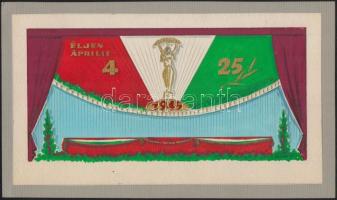 Jelzés nélkül: Szocreál dekorációs tervek, vegyes technika, papír, különböző méretben