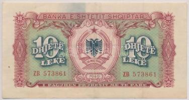 Albánia 1949. 10L T:III fo. Albanai 1949. 10 Leke C:F spotted