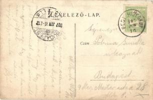 1907 Budapest II. Pesthidegkút, kerékpáros férfi / man on bicycle. photo (szakadás / tear)