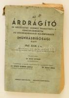 Az árdrágító és közellátás érdekét veszélyeztető bűncselekmények az uzsorabírósági különtanács (munkásbíróság) előtt. 1947. XXIII. tc. Összeállították, a legújabb joggyakorlattal és magyarázattal  ellátták: Dr. Szücs Gábor László, Dr. Bánó Ernő. Előszóval ellátta Dr. Ries István. Bp.,(1947), Hernádi Könyvkiadó-Fővárosi Könyvkiadó. Kiadói papírkötésben, sérült gerinccel, szakadozott állapotban.