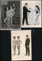 1963-1966 Revüsztárok aláírásai fotólapokon