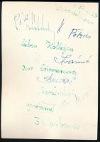 1963-1966 Revüsztárok aláírásai fotólapokon
