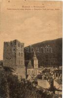 Brassó, Kronstadt, Brasov; Fekete torony és evangélikus templom. W. L. 132. / Black tower and church