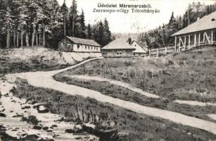 Tótosbánya, Totos (Máramaros), Zserampo-völgy (Nemesbudafalva); Aranybánya / gold mine "1940 Máramarossziget Visszatért" So. Stpl (EK)