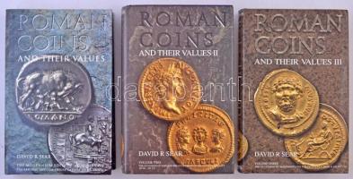 David R. Sear: Roman coins and thier values I-III. London, 2000-2005. Szép állapotban.