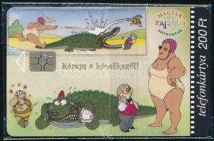 2002 Magyar rajzfilm sorozatok használatlan telefonkártya, bontatlan csomagolásban, Sorszámozott. Csak 2500 db!