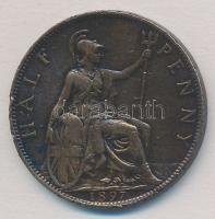 Nagy-Britannia 1897. 1/2p Br "Viktória" T:2,2- ph
Great Britain 1897. 1/2 Penny Br "...