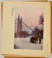 cca 1930 Budapest album. Színes képes mappa. Bp., Székesfővárosi Házinyomda-ny., 14 t. Kiadói szakad...
