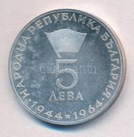 Bulgária 1964. 5L Ag  "Népköztársaság 20. évfordulója" T:1- (eredetileg PP)
Bulgaria 1964...