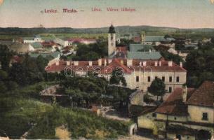 Léva, Levice; Mesto / Város látképe. Schulcz Ignácz kiadása / general view (kopott sarkak / worn corners)