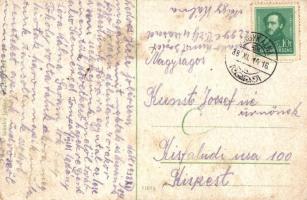 Léva, Levice; Mesto / Város látképe. Schulcz Ignácz kiadása / general view (kopott sarkak / worn cor...