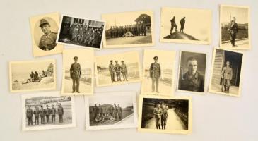 1942-43 Német katona 14 db eredeti fényképe + 12 db tábori levele / 14 photos and 12 letters of a Ge...