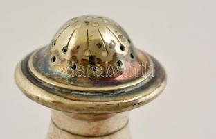 Monogramos alpakka cukorszóró, nem nyitható, m:13 cm