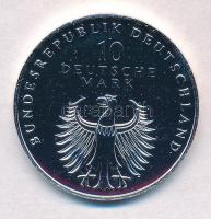 Németország 1998F 10M Ag "50 éves a Német Márka" részben aranyozott T:2,2- 
Germany 1998F...