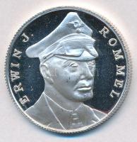 DN "Erwin J. Rommel / Afrikakorps" ezüstözött fém emlékérem (35mm) T:1- (eredetileg PP?) ND "Erwin J. Rommel / Afrikakorps" silvered metal commemorative medal (35mm) C:AU (originally PP?)