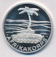 DN "Erwin J. Rommel / Afrikakorps" ezüstözött fém emlékérem (35mm) T:1- (eredetileg PP?)
...