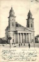 Szatmárnémeti, Szatmár, Satu Mare; Deák tér, székesegyház / square, cathedral (kis szakadás / small tear)