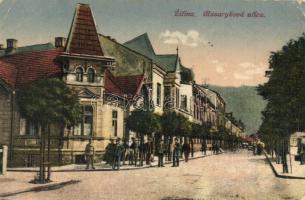 Zsolna, Sillein, Zilina; Masarykova ulica / Masaryk utca. J. M. Hradil kiadása / street view (EB)