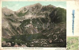 Fogarasi-havasok (Fogarasi Kárpátok), Fogarascher Karpathen, Muntii Fagarasului; Podrágul-tó / Podragu lake. TCV card (EK)