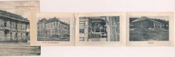 Petrozsény, Petrosani; Bányatársulati tiszti kaszinó. Leporellolap Muntyán Tivadar könyvnyomdája és ...