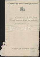 1904 Berzeviczy Albert vallás és közoktatásügyi miniszter saját kézzel aláírt tanári kinevezési okmá...