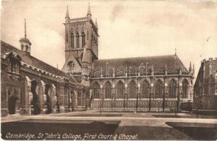 Cambridge, St. John's College, First Court & Chapel