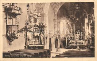 Gyergyószentmiklós, Gheorgheni; Örmény szertartású templom belső. Vákár fivérek kiadása / Armenian church interior (EK)