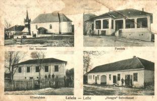 Lele, Lelle, Lelei (Hadad, Hodod); Református templom, Parókia, Községháza, Hangya szövetkezet / Calvinist church, parsonage, town hall, cooperative shop. Barth Foto (EB)